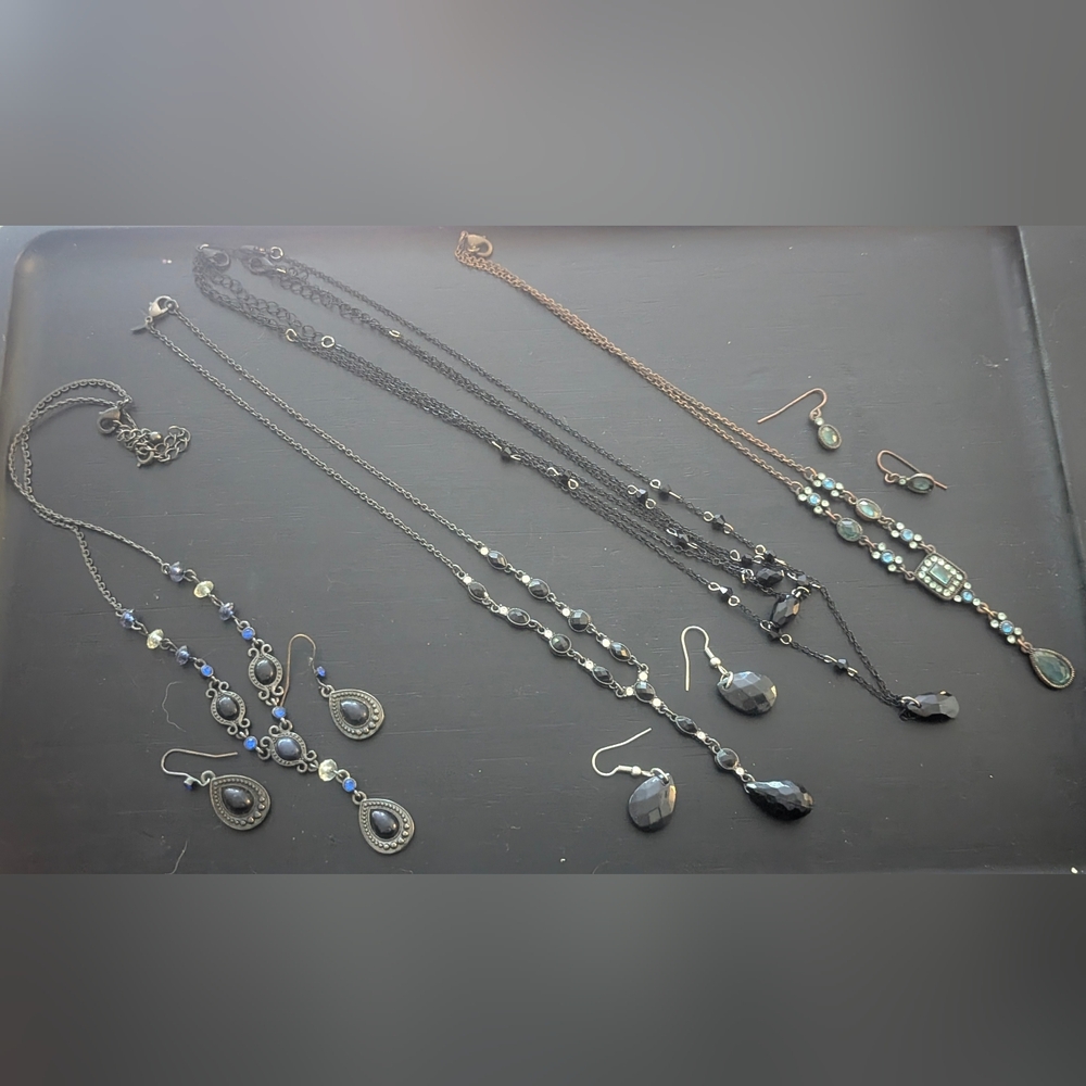 4 Necklace & Earring Jewelry Sets